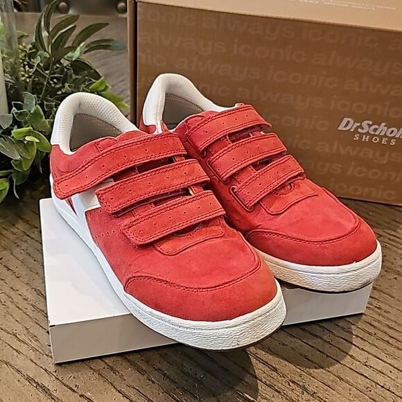 Dr Scholls size 7 red and white sneakers Velcro - Picture 11 of 11